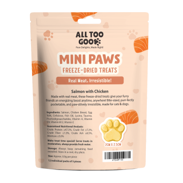 All Too Good  Mini Paws Freeze-Dried Treats Salmon 54g